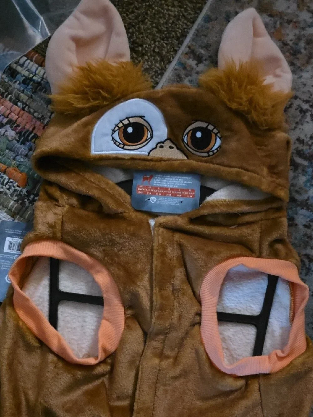 Gremlins Dog Gizmo Plush Costume Tunic in Brown and White XLarge XL Nwt